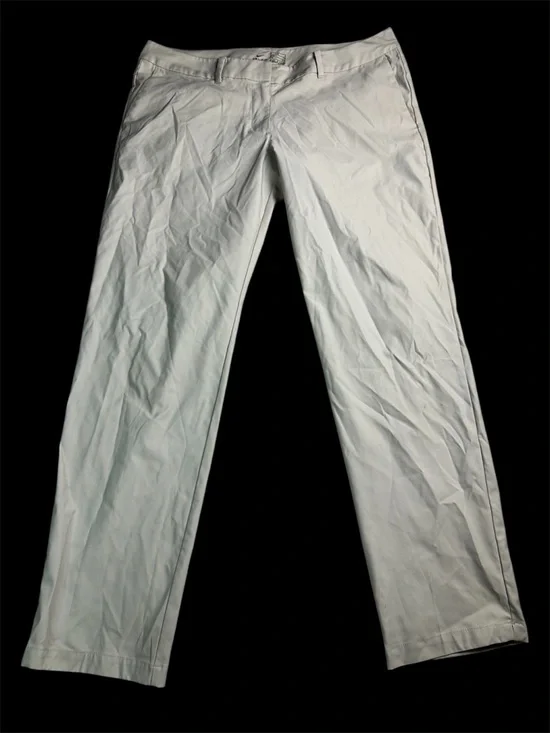 🤍 Nike Dri-FIT Golf Pants Beige Straight Leg Performance Women 12 8884 🤍 - Picture 2 of 13